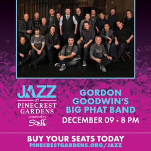 Gordon Goodwin’s Big Phat Band at Pinecrest Gardens on December 9, 2023. WDNA is Jazz Miami. WDNA is Jazz Fort Lauderdale. WDNA is Jazz for the Palm Beaches. WDNA is Jazz for the Florida Keys.