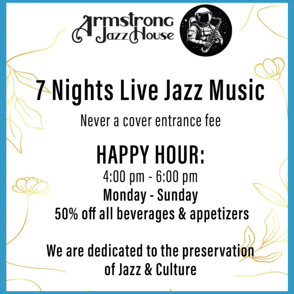 Live Jazz Every Night with Happy Hour Specials at Armstrong Jazz House | WDNA 88.9FM