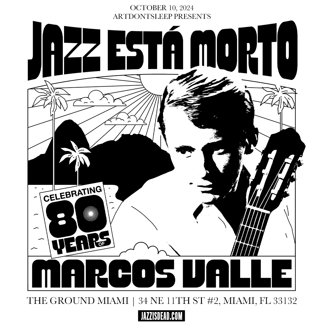 Marcos Valle performing live in Miami at Jazz Está Morto, October 2024, presented by WDNA 88.9FM.