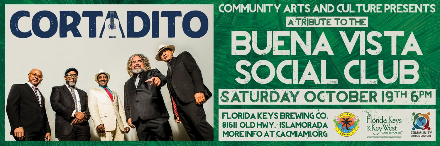 Cortadito band performing a tribute to Buena Vista Social Club, set for October 19th at Florida Keys Brewing Co. in Islamorada, presented by Community Arts and Culture.