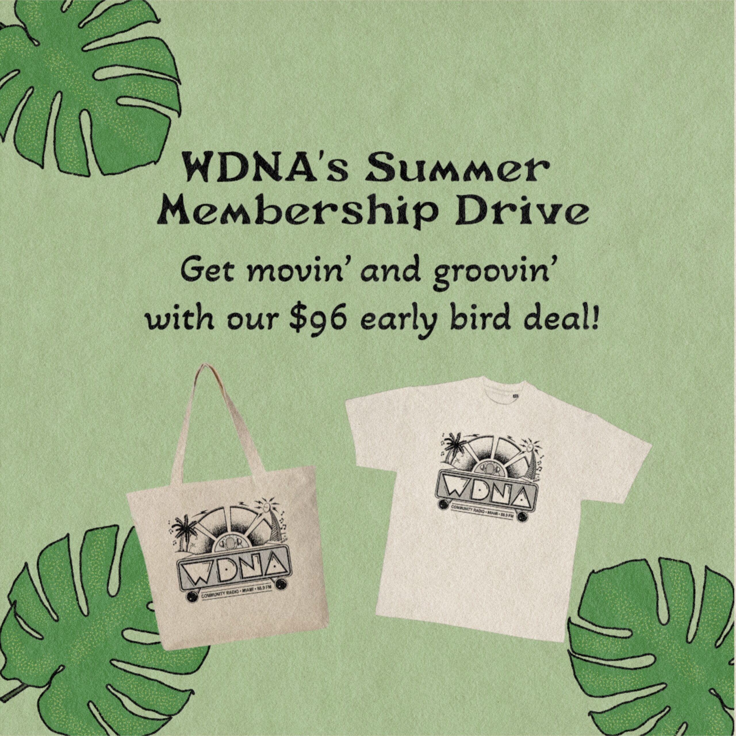 Early Bird for WDNA’s Summer Pledge Drive!
